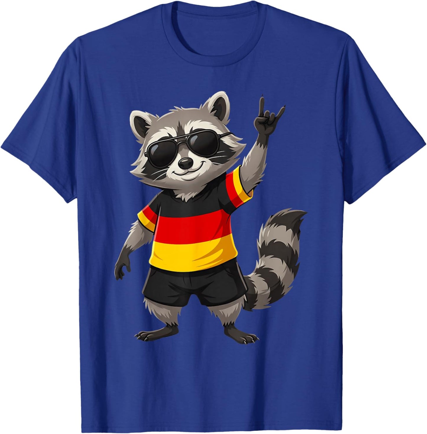 Deutschland Flagge Waschbär T-Shirt - T-Shirt | Royal