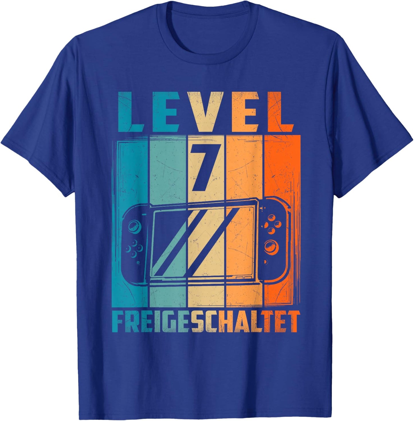 7. Geburtstag Freigeschaltet Jungen 7 Jahre Zocken Gamer T-Shirt - T-Shirt | Royal