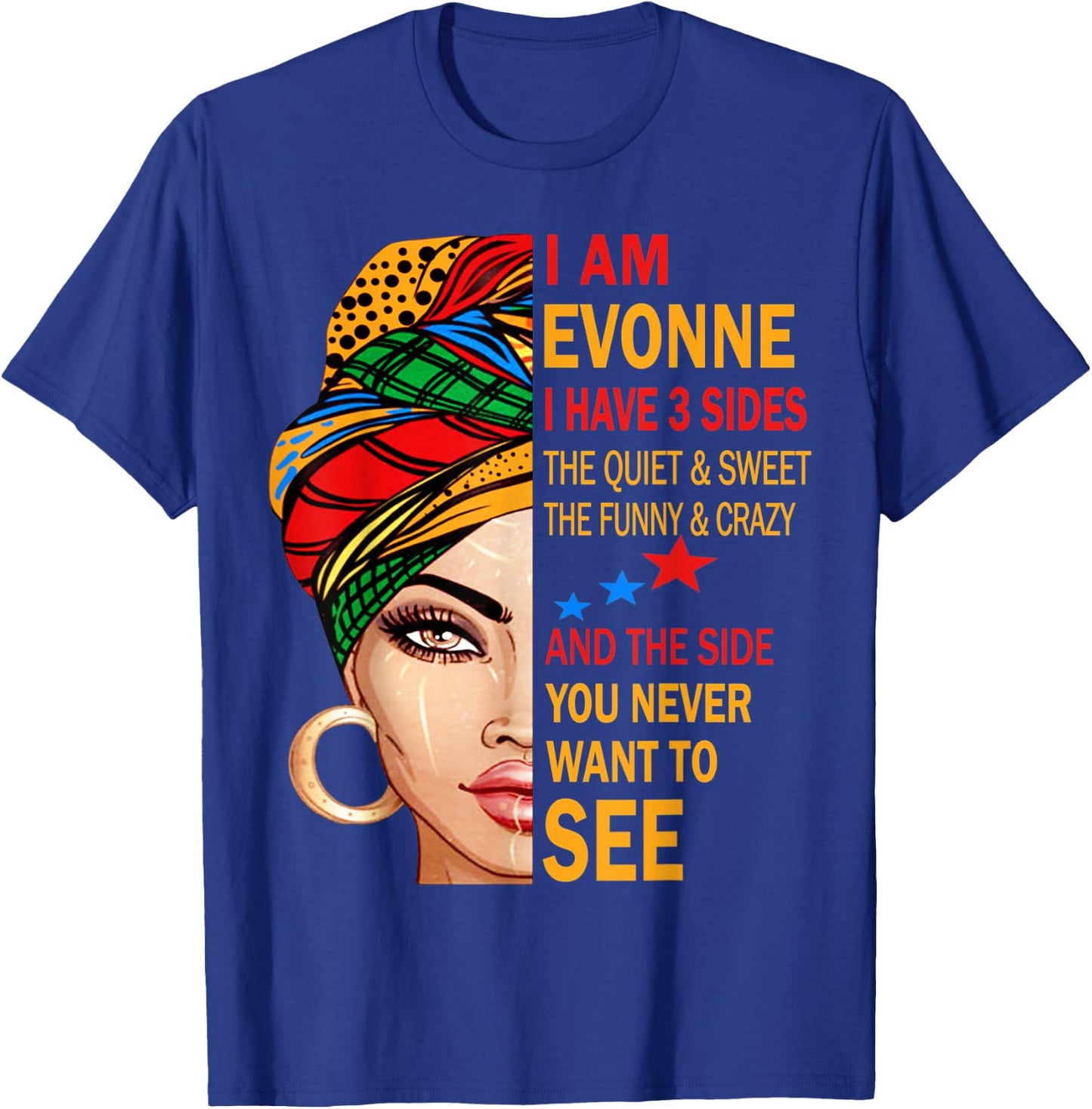EVONNE Name Surname Family Last First Name EVONNE T-Shirt - T-Shirt | Royal