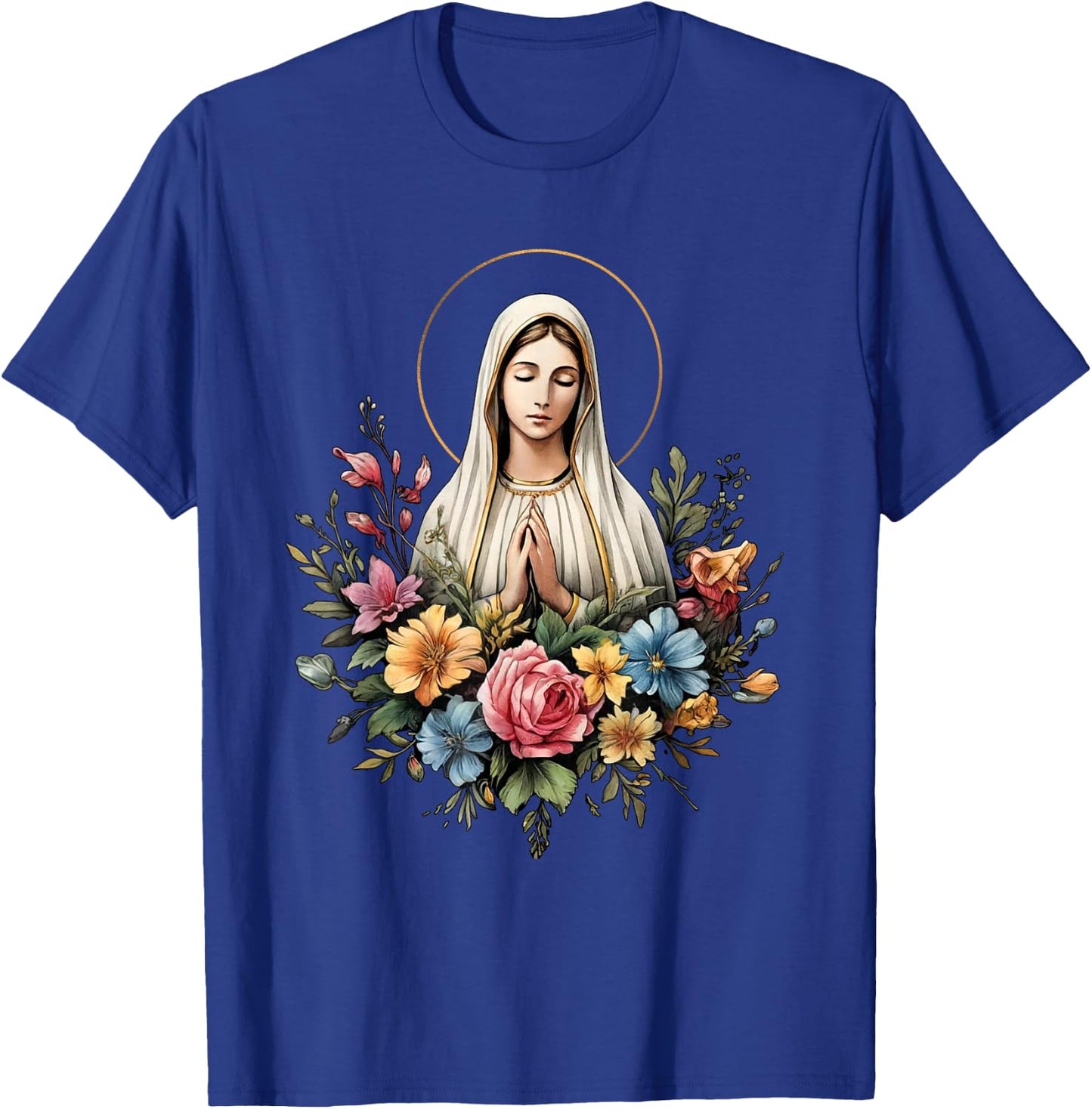 Our Lady of Fatima Mother Mary Saint Mary Mighty Symbol , blue T-Shirt - T-Shirt | Royal