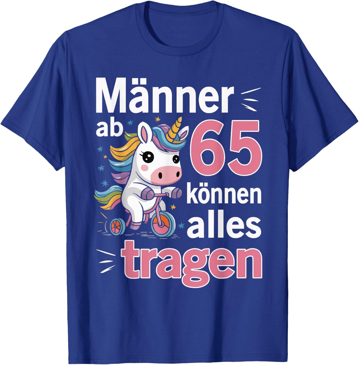65th Birthday Man Men from 65 Years Funny Saying , black T-Shirt - T-Shirt | Royal