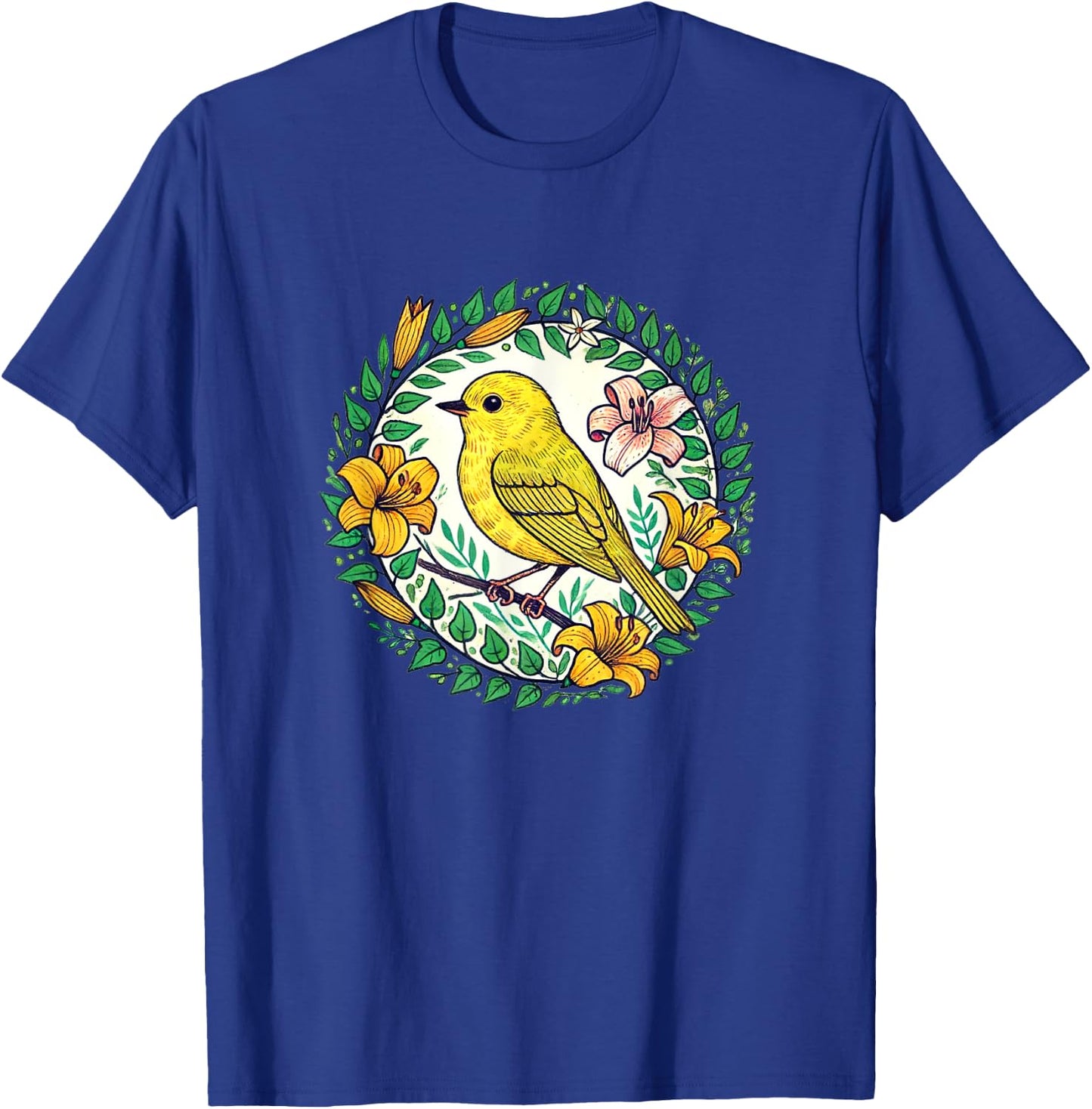 Yellow Finch Art beautiful birds finches illustration T-Shirt - T-Shirt | Royal