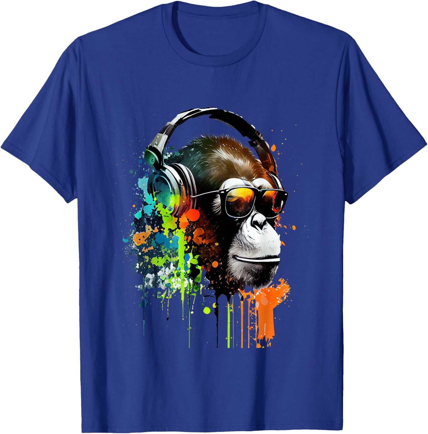 DJ Monkey Affen mit Sonnenbrille T-Shirt - T-Shirt | Royal