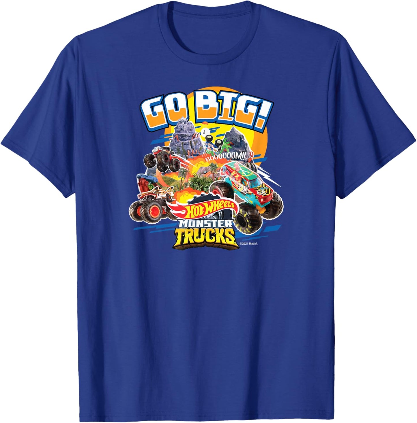 Hot Wheels Monster Trucks Get Big , black T-Shirt - T-Shirt | Royal