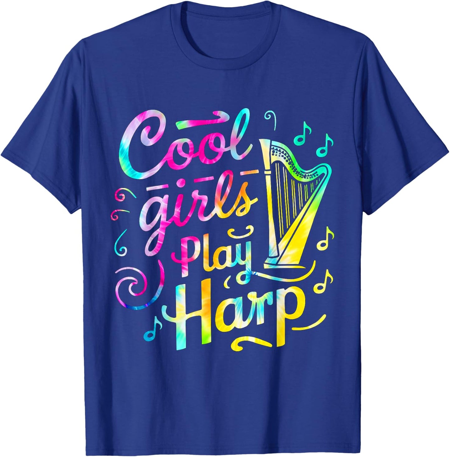 Cool Girls Play Harp , Black, S T-Shirt - T-Shirt | Royal