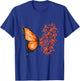 Leukemia Awareness Butterfly Orange Ribbon T-Shirt - T-Shirt | Royal