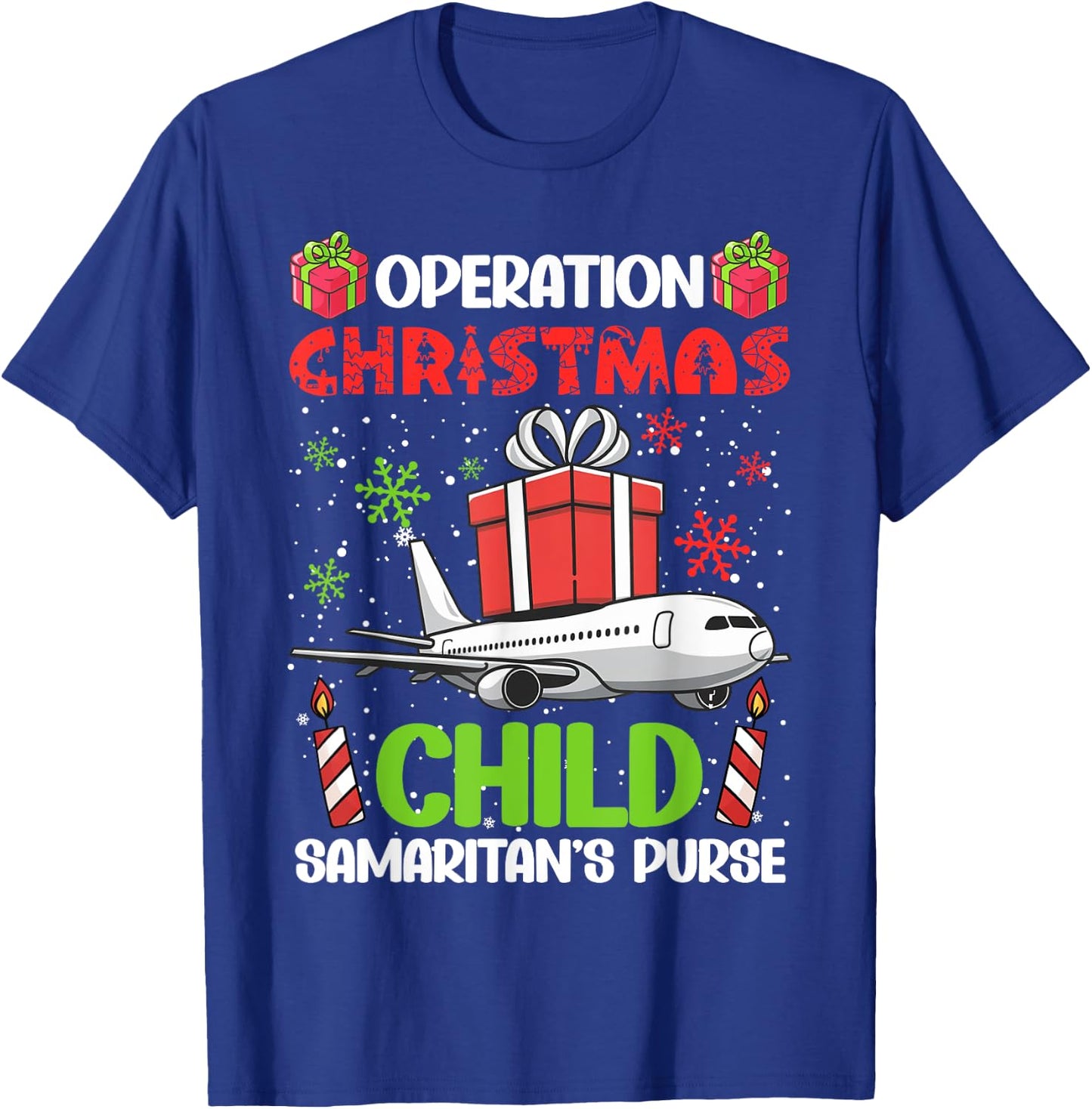 Operation Christmas Child Smaritan's Purse Funny Family Xmas T-Shirt - T-Shirt | Royal