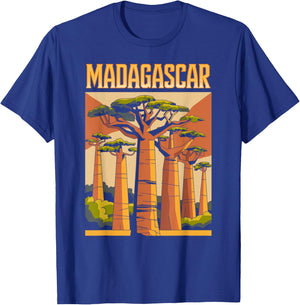 Madagascar Vintage Baobab Tree, Travel and Adventure T-Shirt - T-Shirt | Royal