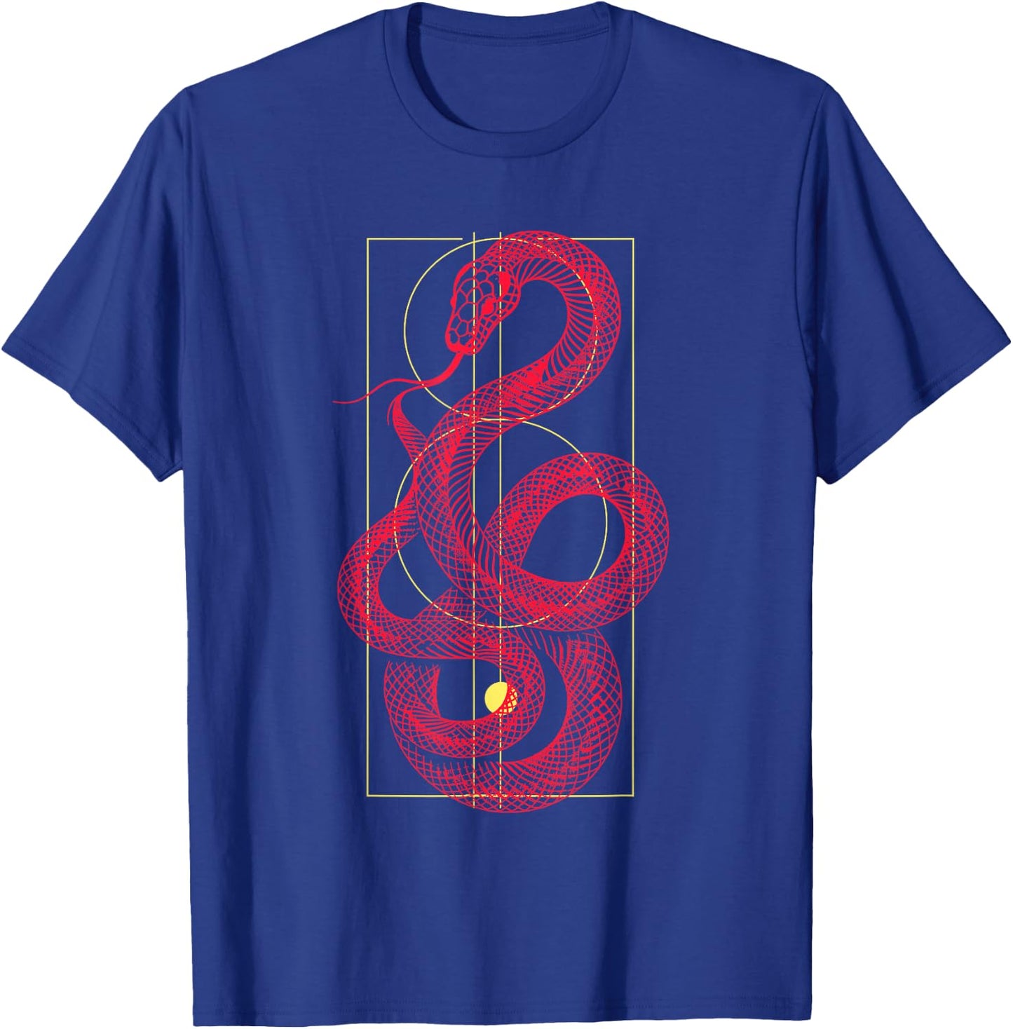 SERPENTINE Sacred Geometry Mystic Snake Organic Symmetry T-Shirt - T-Shirt | Royal