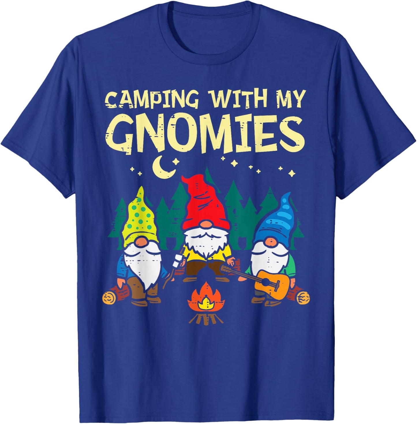 Camping With My Gnomies Funny Camper Gnomes Men Women Kids T-Shirt - T-Shirt | Royal