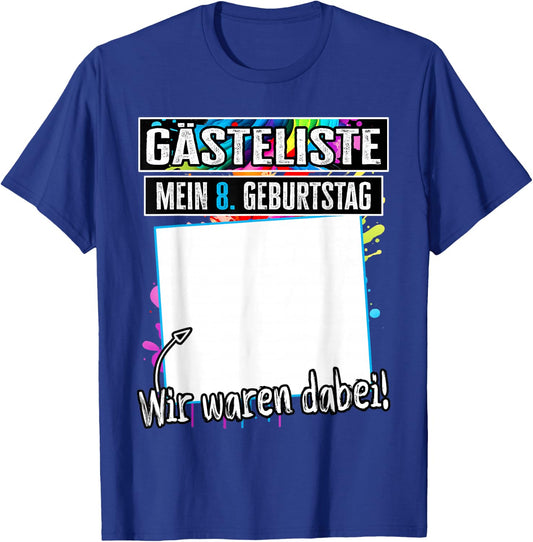 8 Jahre Junge Mädchen - Mein 8 Geburtstag Kindergeburtstag T-Shirt - T-Shirt | Royal