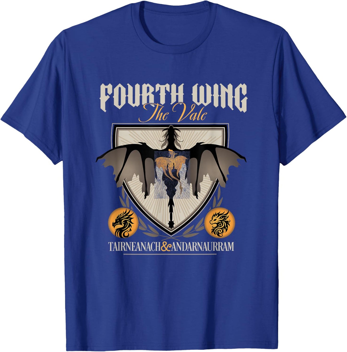 Fourth Wing The Empyrean The Vale Dragon Crest T-Shirt - T-Shirt | Royal