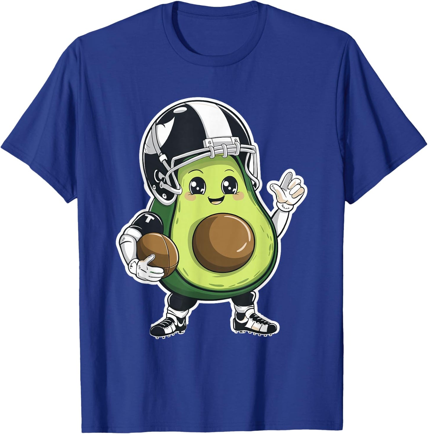 Sport Fruit Avocados Player Cute Avocado American Football T-Shirt - T-Shirt | Royal