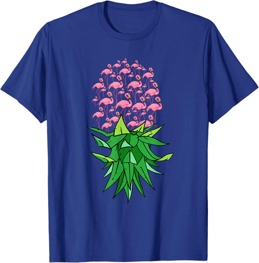 Cute Flamingo Upside Down Pineapple - Swingers Men Women Kid T-Shirt - T-Shirt | Royal