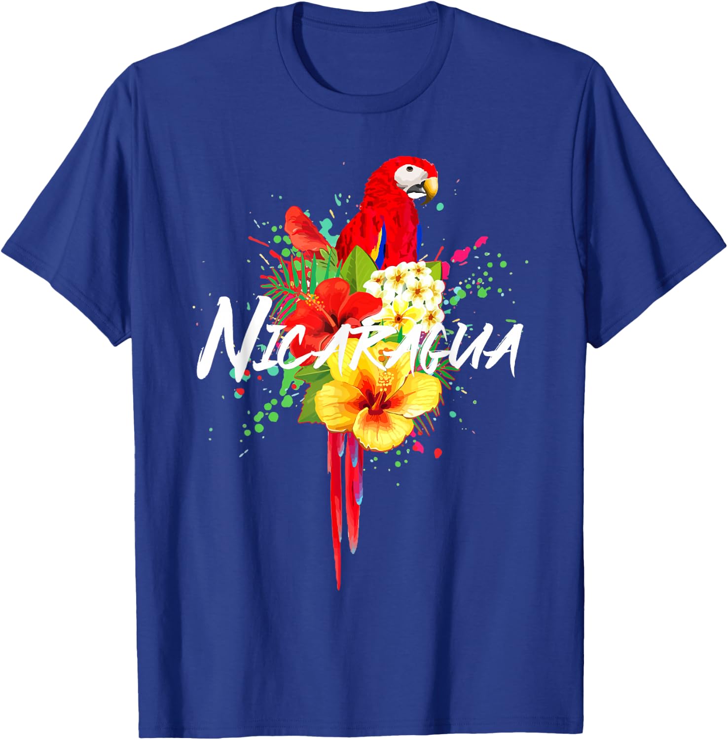 Nicaragua Parrot Colourful Nicaraguan Souvenir T-Shirt - T-Shirt | Royal