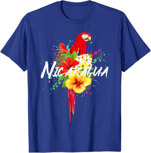 Nicaragua Parrot Colourful Nicaraguan Souvenir T-Shirt - T-Shirt | Royal