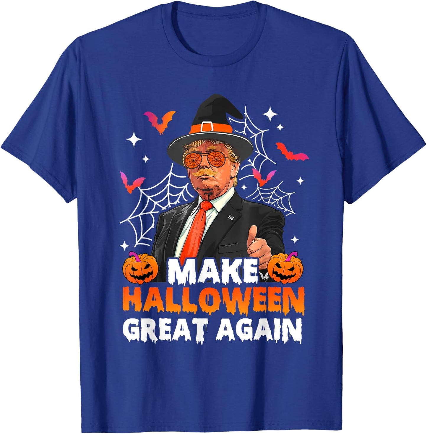 Make Halloween Great Again Funny Trump Spooky Season Witch T-Shirt - T-Shirt | Royal