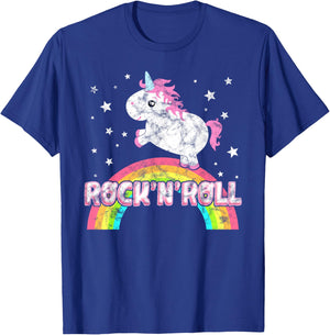 Funny Ironic Cool Unicorn Rock'n'Roll Music Festival T-Shirt - T-Shirt | Royal