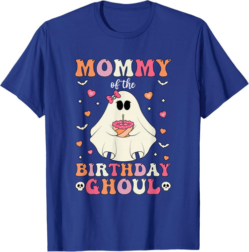 Mommy Of The Birthday Ghoul Groovy Halloween Ghost 2024