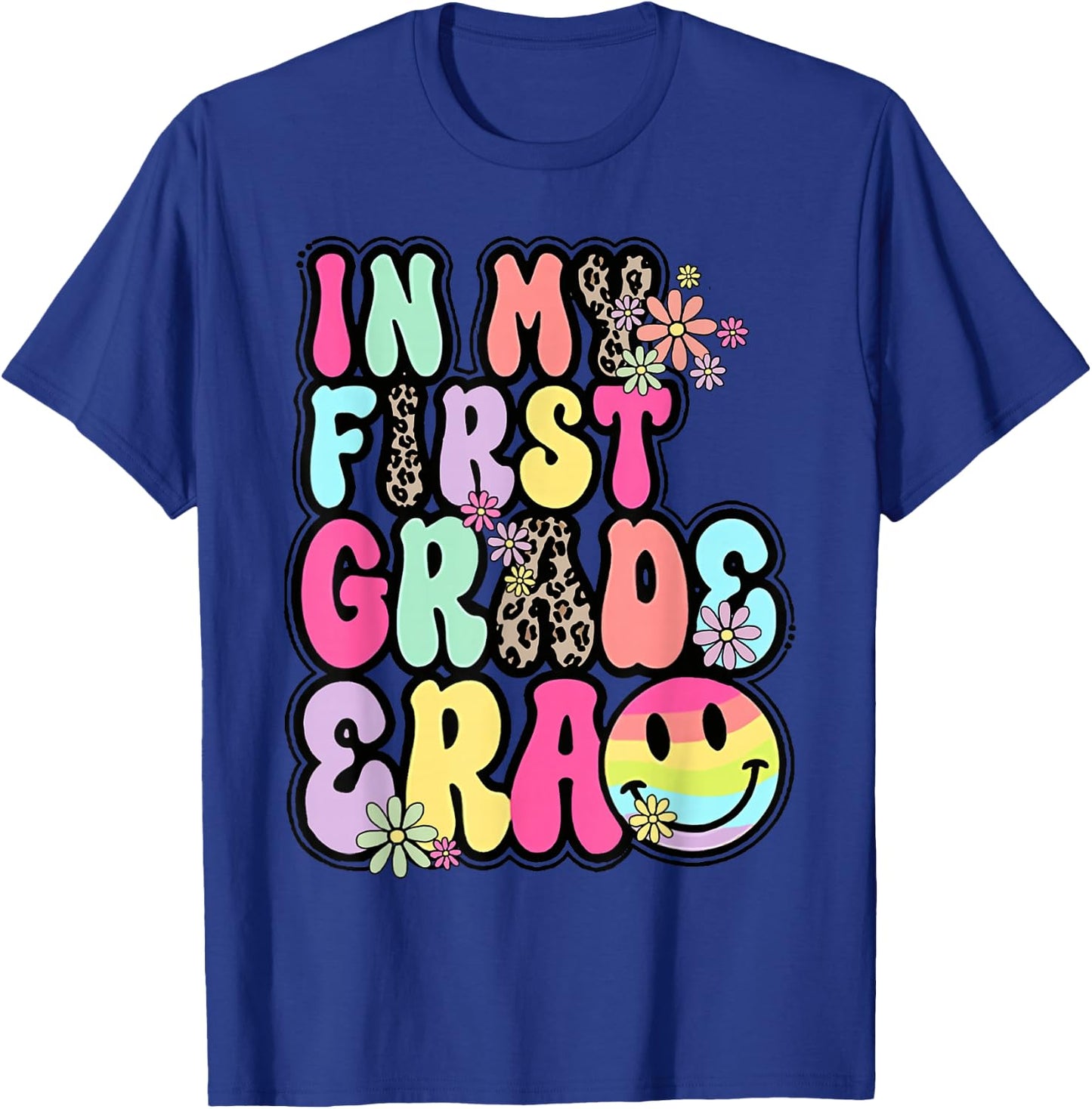 In My First Grade Era Leopard 1st Grade Back To School T-Shirt - T-Shirt | Royal