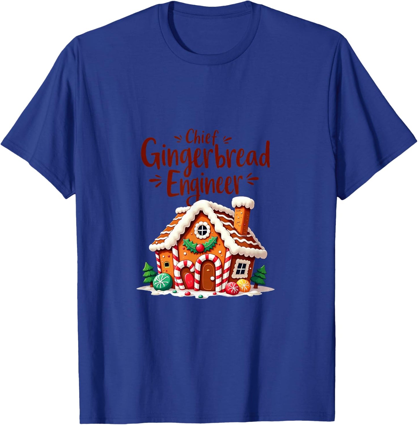 Chief Gingerbread Engineer | Funny Christmas Design T-Shirt - T-Shirt | Royal