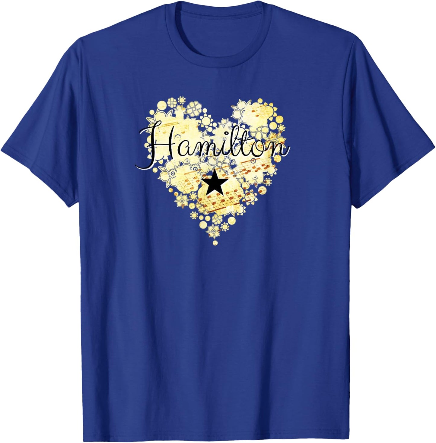 I Love Hamilton Heart Gift Teenage Girl Women T-Shirt - T-Shirt | Royal