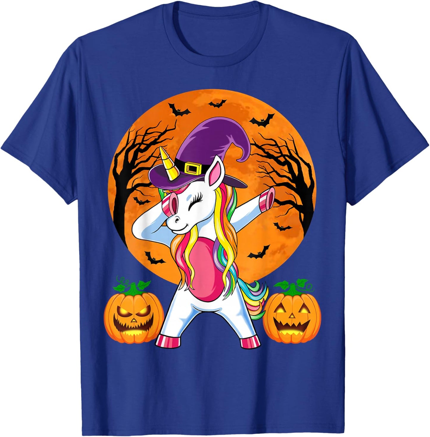 Süße Hexe Einhorn Halloween Witchy Unicorn Kürbis Mädchen T-Shirt - T-Shirt | Royal