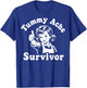 Tummy Ache Survivor Funny Retro Stomach Humor T-Shirt - T-Shirt | Royal