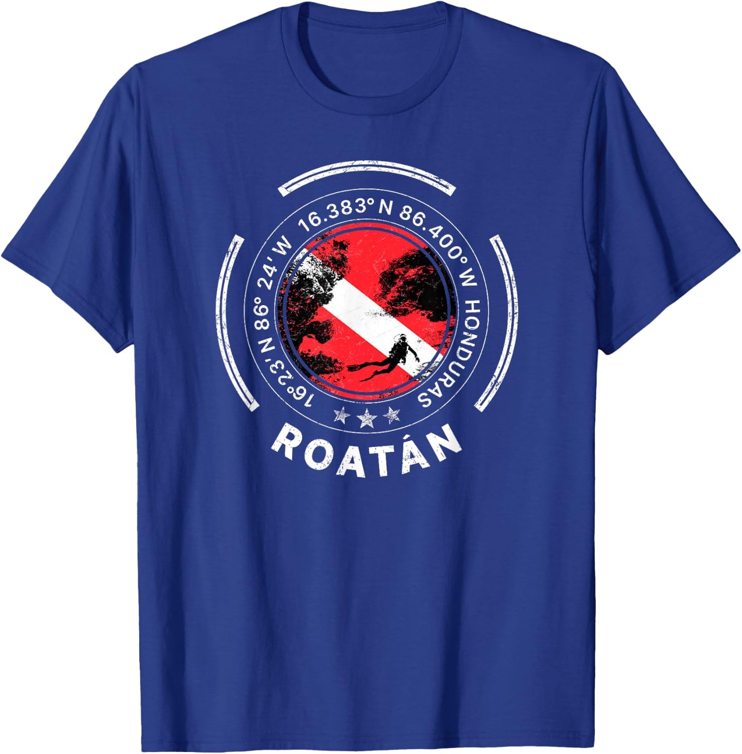 Honduras Roatan Diving T-Shirt - T-Shirt | Royal