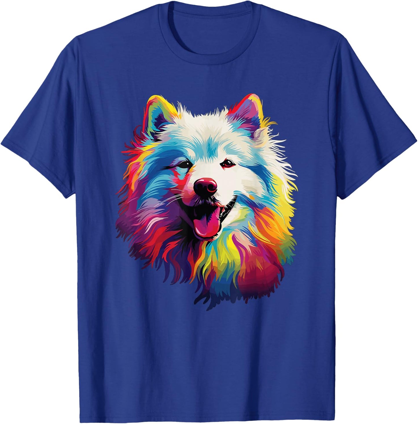 Watercolour Colourful Samoyed Dogs T-Shirt - T-Shirt | Royal