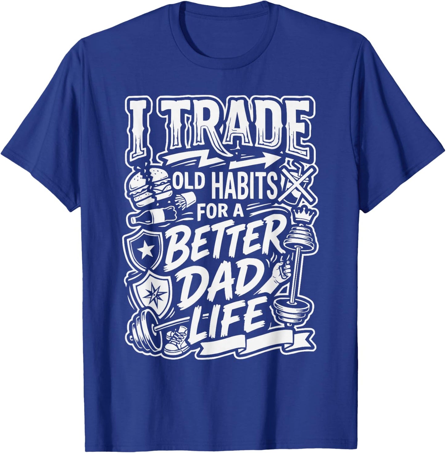 Weight Loss Dad Weight Management Fasting Diet Fathers Day T-Shirt - T-Shirt | Royal