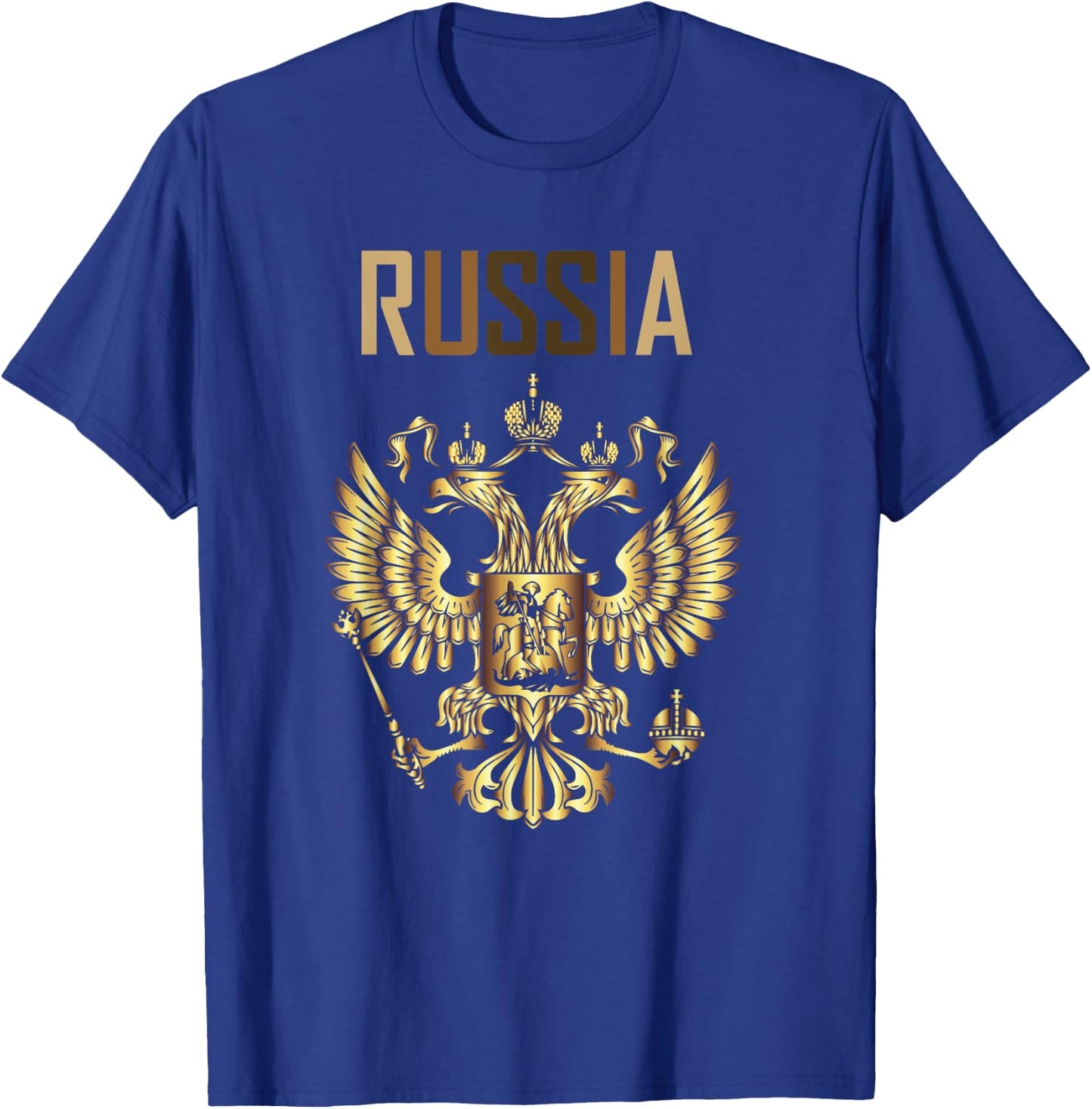 Russia Emblem | Russian Eagle | Russian Flag T-Shirt - T-Shirt | Royal