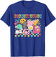 Kindergarten Girls 1990s 90s Back to School Rainbow Groovy T-Shirt - T-Shirt | Royal