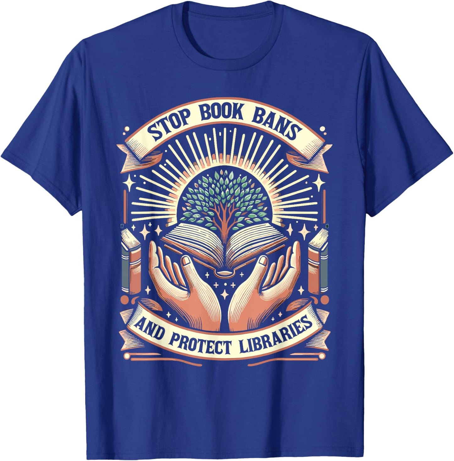 Banned Books Librarian Reading T-Shirt - T-Shirt | Royal