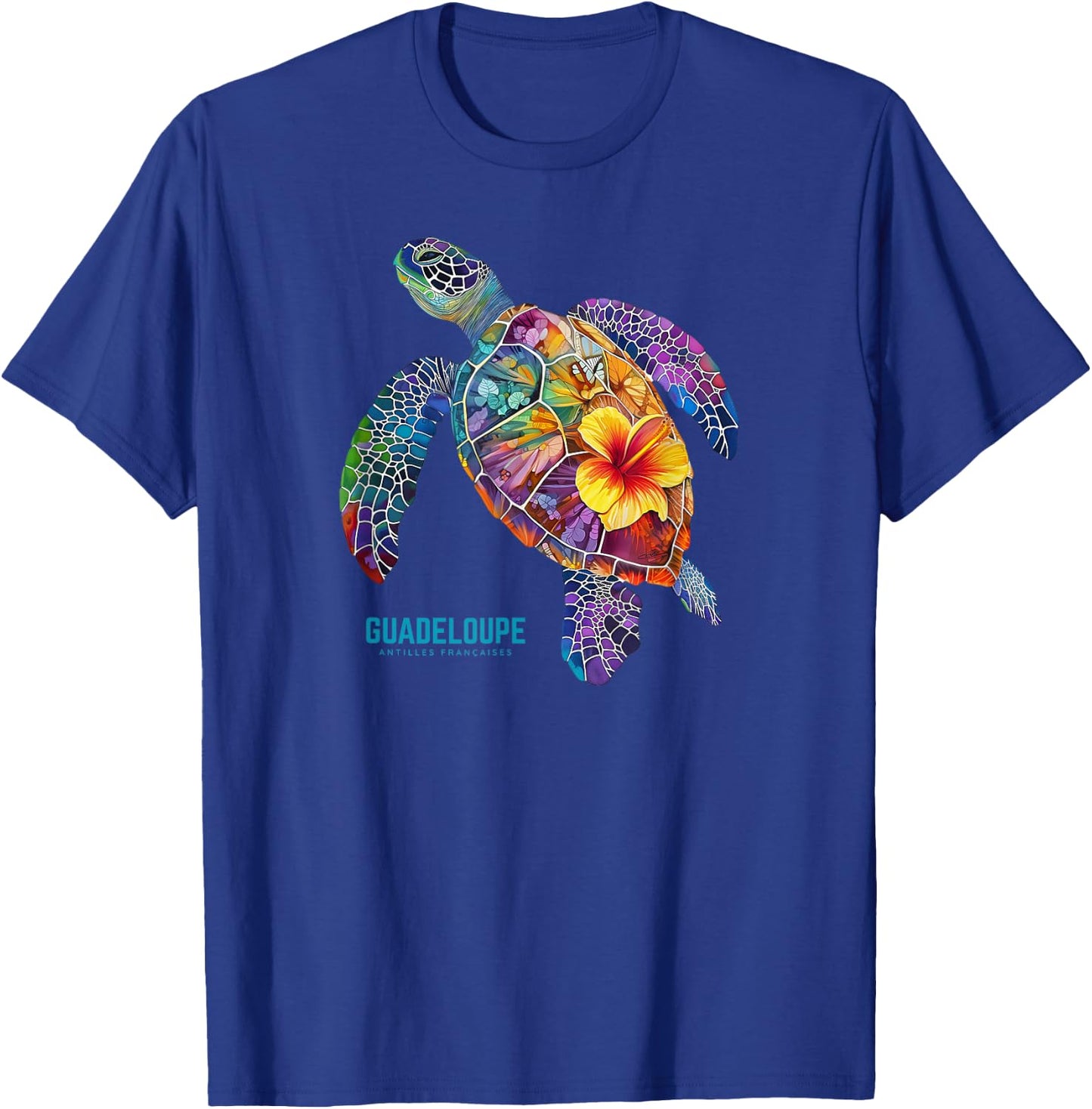 Holiday Guadeloupe Caribbean Sea Turtle French West Indies T-Shirt - T-Shirt | Royal