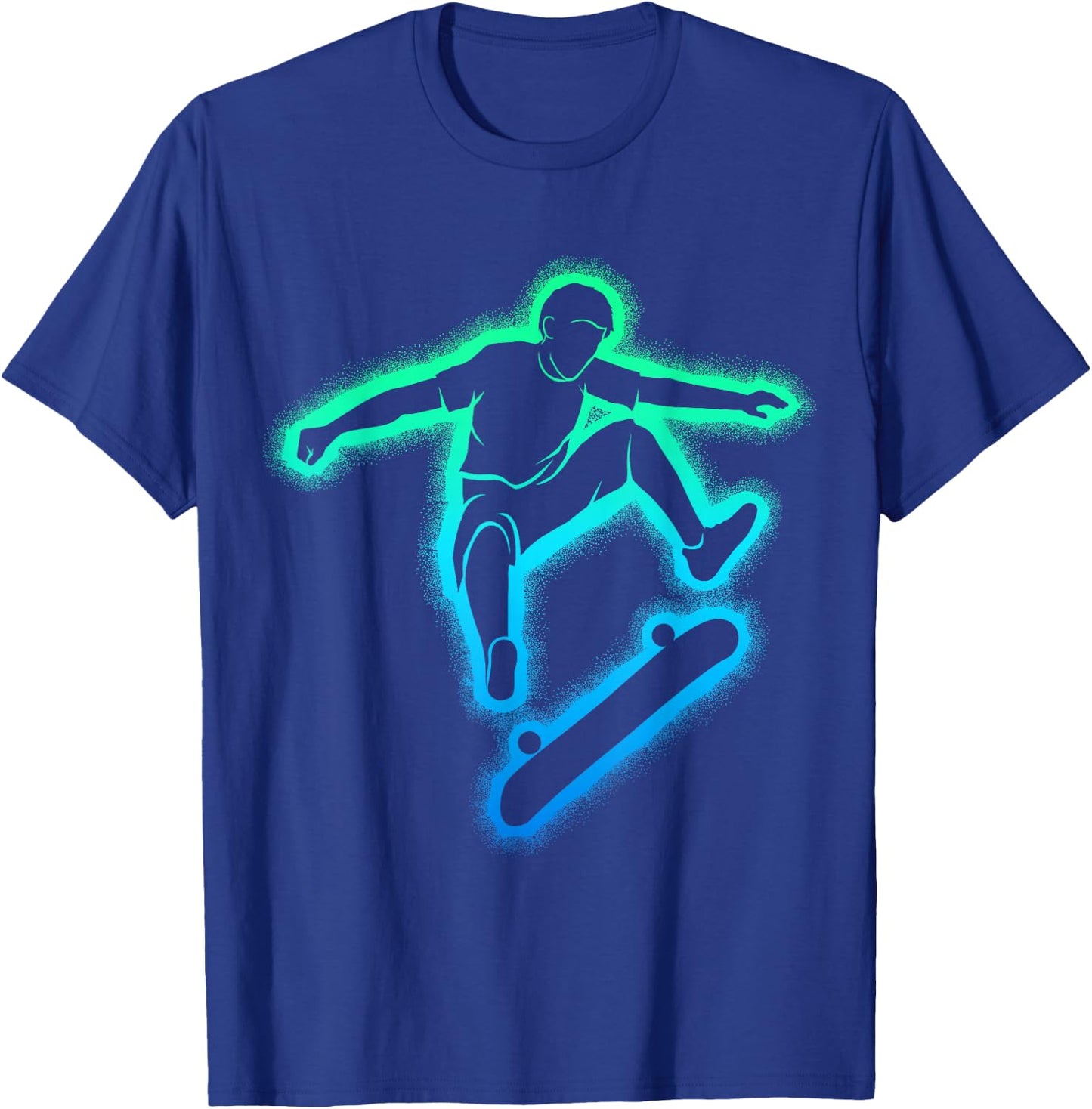 Skateboard Skateboarder Skater Boys Kids , black T-Shirt - T-Shirt | Royal