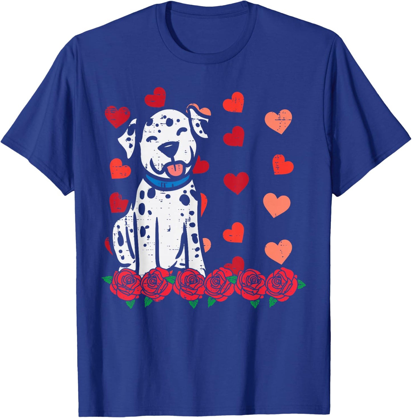 Valentines Day Dalmatian Dog Cute Men Women Kids Toddlers T-Shirt - T-Shirt | Royal