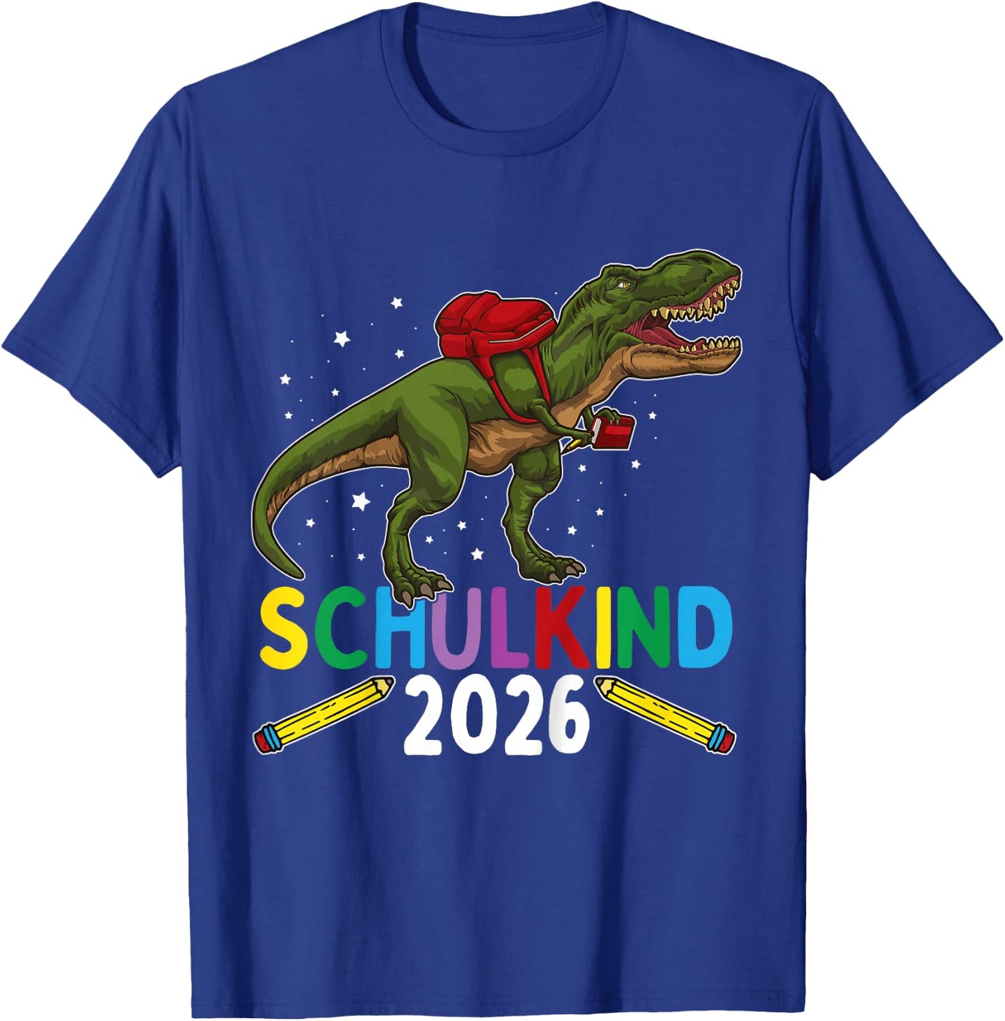 Einschulung Junge Dinosaurier Schulkind 2026 T-Shirt - T-Shirt | Royal