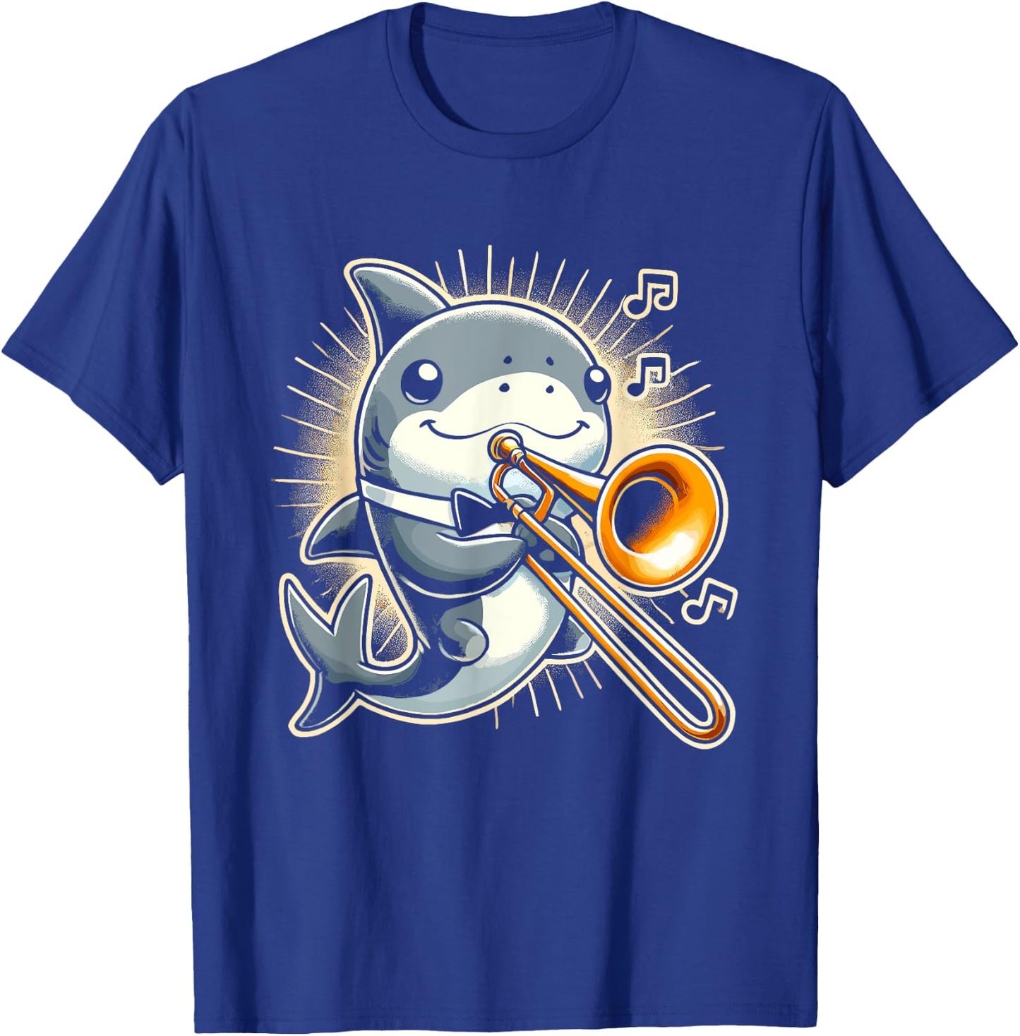 Shark Trombone Player T-Shirt - T-Shirt | Royal