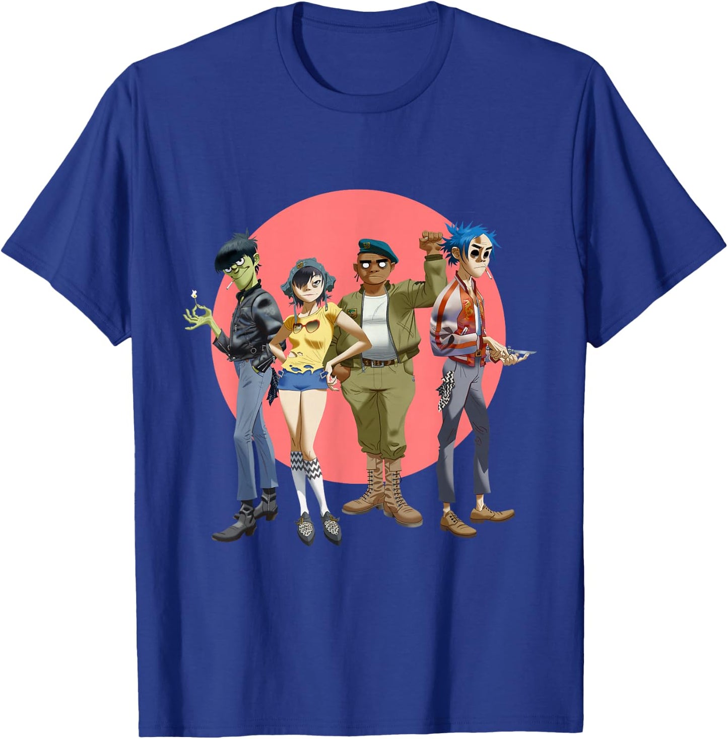 Gorillaz Group Circle Rise , black T-Shirt - T-Shirt | Royal