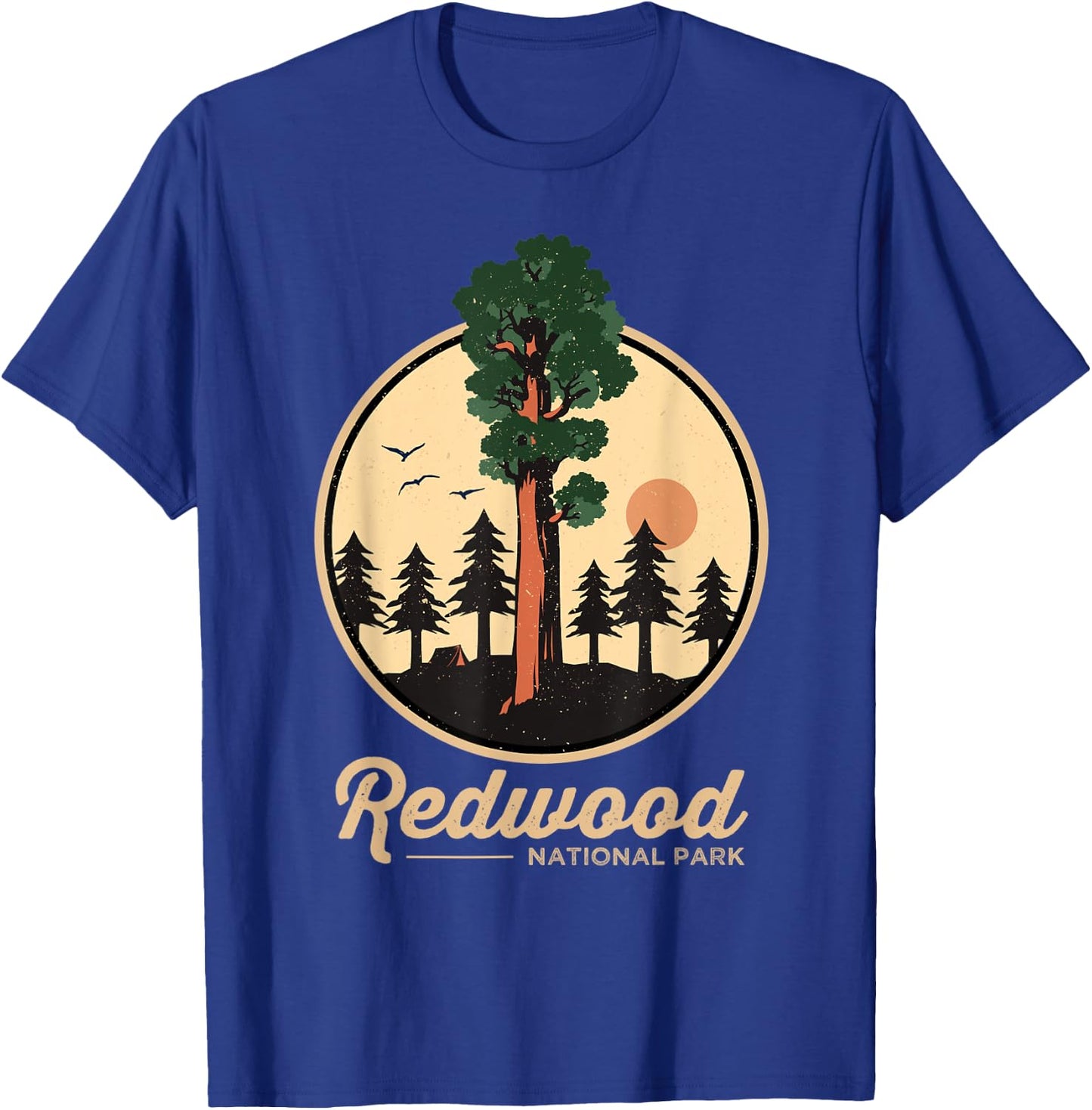 Redwood National Park Shirt California Vintage Redwood Tree T-Shirt - T-Shirt | Royal