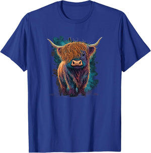 Cute Highland cattle Cow Funny Highland Cow T-Shirt - T-Shirt | Royal
