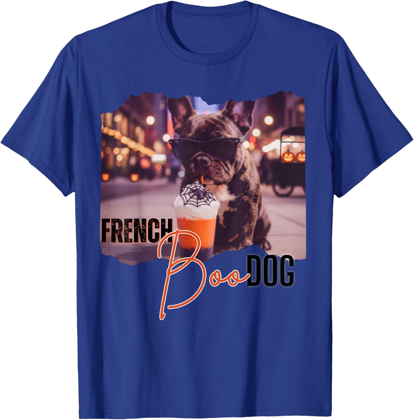 Bulldog Halloween Trick Or Treat Frenchie Dog Lover T-Shirt - T-Shirt | Royal