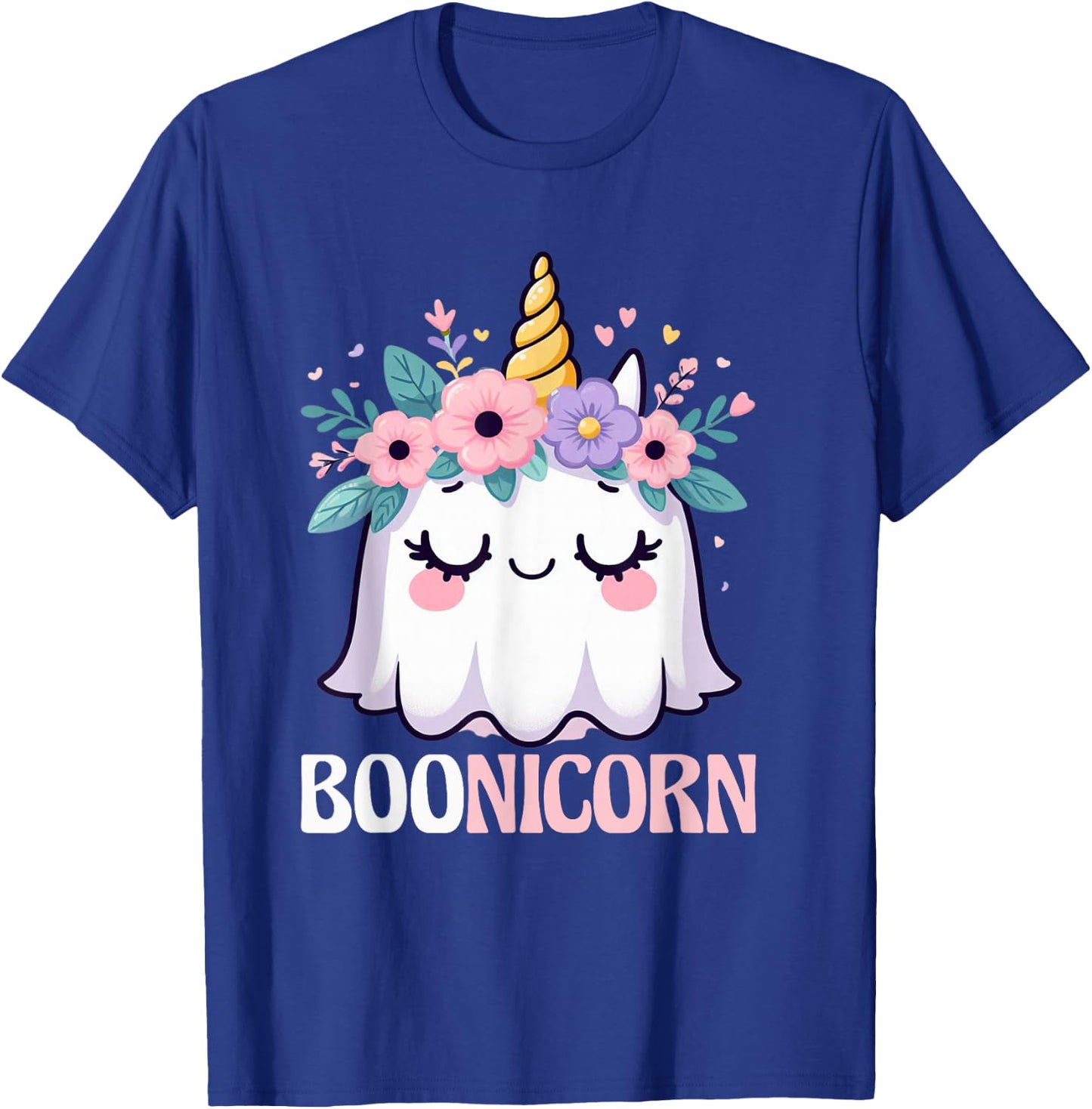 Boonicorn Unicorn Ghost, Unicorn Halloween for Girls T-Shirt - T-Shirt | Royal