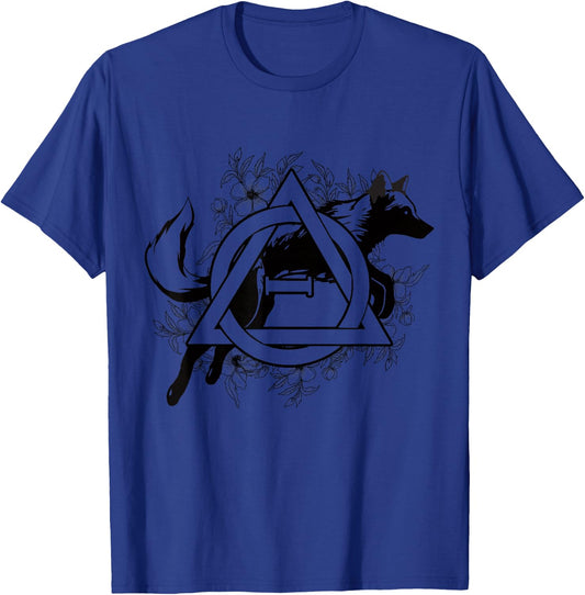 Therian Theta Delta Wolf Fox Dog Fur Otherkin , gray T-Shirt - T-Shirt | Royal