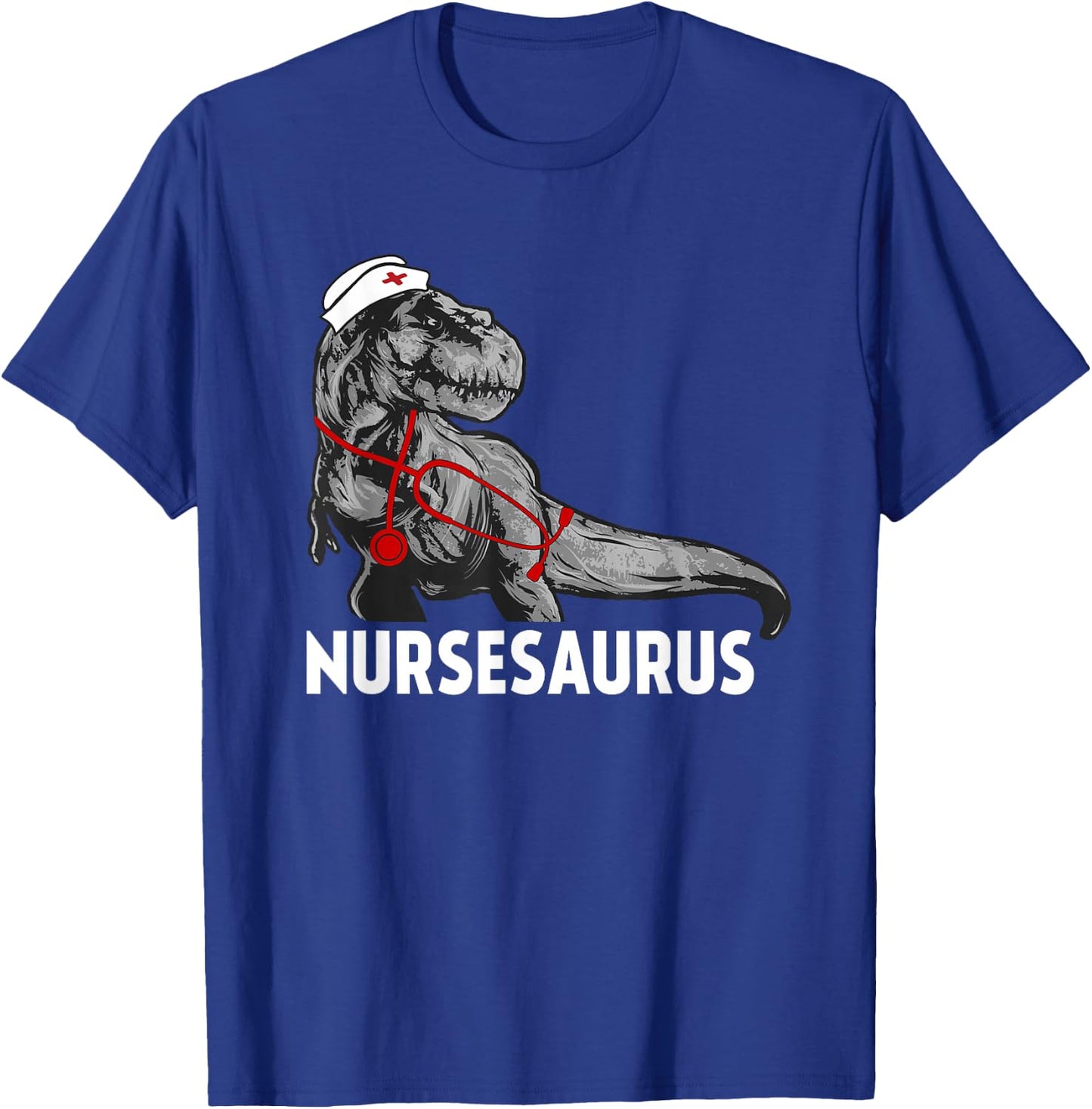 Nurse Saurus Funny T-Shirt - T-Shirt | Royal