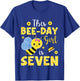 This Bee-Day Girl Is Seven 7 Years Old 7th Birthday Kids T-Shirt - T-Shirt | Royal