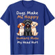 Dogs Make Me Happy Humans Make My Head Hurt Funny Dog Joke T-Shirt - T-Shirt | Royal