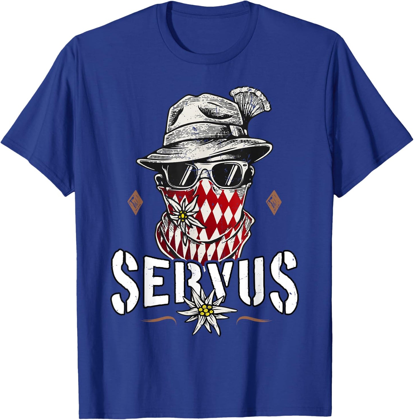Servus Men's Traditional Bavarian , black T-Shirt - T-Shirt | Royal