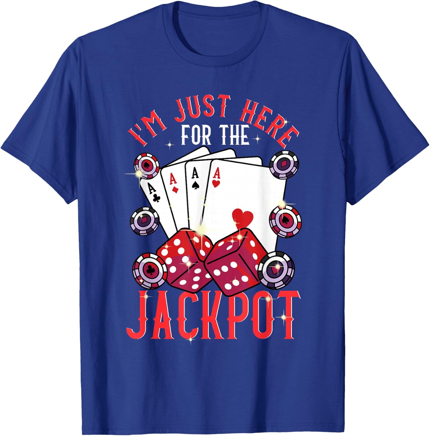 Casino Shirt Jackpot Cards Chips Las Vegas Gambling Holiday , black T-Shirt - T-Shirt | Royal